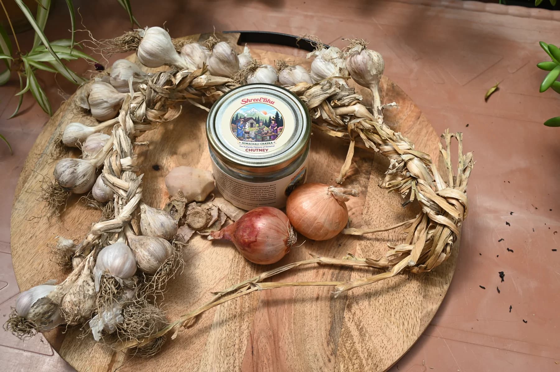 Traditional ingredients and Pahadi chutney